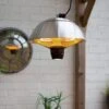 La Hacienda Hanging Mushroom Silver Heater -Outdoor Garden Store 39158 12237