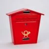 Harewood Steel Plate Red Post Box -Outdoor Garden Store 39677 11546