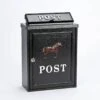 Harewood Black Horse Post Box -Outdoor Garden Store 39678 11545
