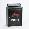 Harewood Black Red Tractor Post Box -Outdoor Garden Store 39679 11544