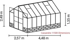 Vitavia Cassandra Dwarf Wall Greenhouse -Outdoor Garden Store 42154 8477