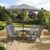 Pagoda Sienna 4 Seat Dining Set Including Parasol -Outdoor Garden Store 46756 2584