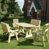Churnet Valley Ergo 6 Seat Table Set - 2 X Chairs & 2 X Benches -Outdoor Garden Store 46798 2534