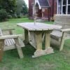 Churnet Valley Ergo 4 Seat Table Set - 2 X Benches -Outdoor Garden Store 46801 2518