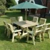 Churnet Valley Ergo 8 Seater Square Set - 8 X Chairs -Outdoor Garden Store 46803 2515