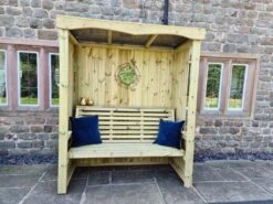 Churnet Valley Four Seasons 3 Seater Arbour -Outdoor Garden Store 46819 2469