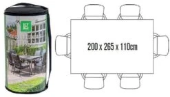 LG Outdoor DXCOV03 Deluxe Cover For 6 Seat Rectangular Dining Set - 110 X 170cm Table -Outdoor Garden Store 46928 2315