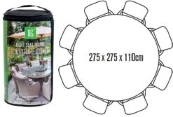 LG Outdoor DXCOV04 Deluxe Cover For 8 Seat Round Dining Set - Up To 180cm Table -Outdoor Garden Store 46929 2312