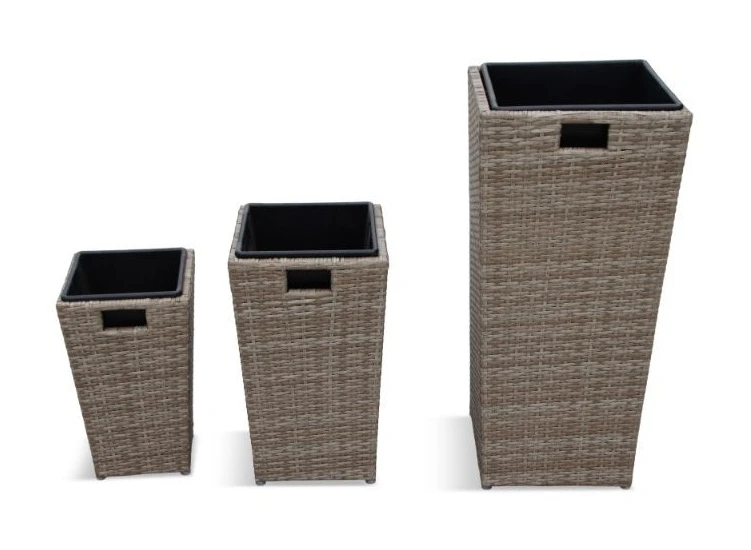 LG Outdoor Monaco Sand Set Of 3 Nested Planters 4 LG Outdoor Monaco Sand Set Of 3 Nested Planters - Image 2