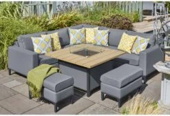 LG Outdoor Stockholm Fully Upholstered Modular Firepit Set