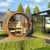 Gardenhouse24 Barrel Sauna LEO With Full Moon Glass -Outdoor Garden Store 51276 30140
