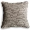 LG Outdoor Grey Striped Cubes 50cm Embroidered Scatter Cushion -Outdoor Garden Store 51933 28204